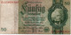 Germany 50 Reichsmark 1933 Circulated - 50 Mark