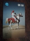 QATAR  PUBLIC TELECOM CORPORATION / PAY PHONE  MAGNETIC/ AUTELCA   Q 50   QTR 39  ARAB ON HORSEBACK       **9102** - Qatar