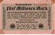 Germany 5 Millionen Marck 1923 Circulated - 5 Millionen Mark