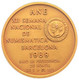 ESPAÑA. MEDALLA XII SALÓN NACIONAL DE NUMISMÁTICA. BARCELONA 1.989. BRONCE DORADO. ESPAGNE. SPAIN MEDAL - Professionnels/De Société