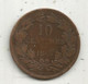 Monnaie, Grand Duché De Luxembourg, 10 Centimes ,1865 A , 2 Scans - Luxemburg