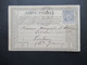 Frankreich 1878 Sage Nr.61 Type I Carte Postale Von Paris Nach Toulouse Gesendet - 1876-1878 Sage (Type I)
