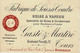 CIRCA 1930 1950 CARTE COMMERCIALE FABRIQUE DE SOIES A COUDRE USINE A VAPEUR GASTE ET MARTIRE TOURS B.E.  VOIR SCA - Cartes De Visite