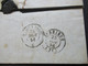 Delcampe - Italien 1856 Roter Stempel Saard Faltbrief Mit Inhalt Nach Legue Gesendet Schiffspost ?! - Sardegna