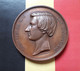 --PROMO 115€--BELGIQUE 9 AVRIL 1853 MAGNIFIQUE GRANDE MEDAILLE DUC DE BRABANT SIGNEE WIENER 75MM 210GR  LIRE DESCRIPTION - Adel