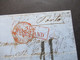 Transit Roter Ra2 Aus Russland - Paris Bahnpost Stempel Stettin / Berlin U. Russischer Kastenstempel Handschriftl. Porto - Storia Postale