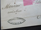 Spanien 1854 Roter Stempel Cadiz Und Roter K2 Espagne Auslandsbrief Faltbrief Nach Nantes - Brieven En Documenten