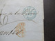 Niederlande 1867 Transit Blauer K2 Pays Bas Auslandsbrief Roter K2 Rotterdam - Nantes Faltbrief Ohne Inhalt - Cartas & Documentos