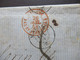 Spanien 1858 Roter Stempel K2 Espagne Und Schwarzer K2 Malaga Nach Nantes + Weitere Stempel U.A. Paris A Nantes - Briefe U. Dokumente