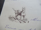 Frankreich 1887 Brief Mit Dekorativem Briefkopf Mit Hund / Toll Gestaltet Handschriftl. Villa Hanké - Historical Documents