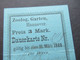 Deutsches Reich 1888 Eintrittskarte Dauerkarte Zoologischer Garten Hannover Preis 3 Mark Mit Trockenstempel - Tickets - Vouchers