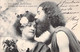 Delcampe - Lot De 6 Cartes - Couple Homme Barbu Et Femme Avec Fleurs Dans Les Cheveux - Histoire D'amour Et De Séduction - 1905 - Couples