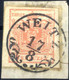 Piece "Weitz", RSb-f (10 Punkte) Auf Briefstück Mit 3 Kr. Rot, ANK 3 - Zonder Classificatie