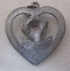 Cuore Con Rosa Bigiotteria Pendente Ciondolo  H 3,5 Cm     VINTAGE - Pendentifs