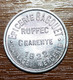 Jeton De Nécessité 1922 "10c Epicerie Bagouet Lainages Mercerie Ruffec Charente" Emergency Token - Monétaires / De Nécessité