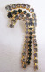 Ippocampo Strass   Spilla VINTAGE Bigiotteria H 6 Cm - Broches