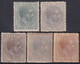 1880-179 CUBA ESPAÑA SPAIN ANTILLAS 1880 ALFONSO XII 5c - 1 Pta UNUSED (NO 10c). - Vorphilatelie