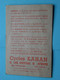 KAHAN Cycles / RIJWIEL / Fietsen > TABEL Der VERZETTEN > Kievitstraat ANTWERPEN ( Formaat +/- 12 X 8 Cm. ) Zie Scans ! - Werbung