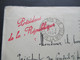 Frankreich 1934 Alte Originale Visitenkarte Albert Lebrun Präsident De La Republique Umschlag Roter Stempel President - Cartes De Visite