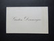 Frankreich Alte Originale Visitenkarte Gaston Doumergue Präsident Der Dritten Republik. - Visiting Cards