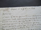 Angers - Beaufort  Faltbrief Mit Viel Inhalt / Lettre Aus Dem Jahre 1694 Kaufmann / Marchand / Händler - ....-1700: Precursori