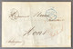 France Lettre De Paris 60 P.P. J Pour Mons, Belgique 31.7.1834 + Griffe FRANCE PAR MONS (verso) - (A422) - 1801-1848: Précurseurs XIX