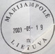 NEDERLAND 2003, USED AIRMAIL,REGISTERED,VIGNETTE LABEL RANGETEKEND ,PTT POST SELF ADHESIVE STAMP, USED TO LITHUANIA - Brieven En Documenten