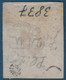 Postes Fédérales RAYON I N°21 5c Bleu Fonçé Croix Encadrée D'1 Filet Bleu Partiel Obl Rosette Superbe Signé ROUMET - 1843-1852 Federal & Cantonal Stamps
