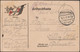 Allemagne 1917.  Carte Postale De Franchise Militaire. Drapeau. Curiosité, Rouge Déplacé - Buste