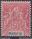 MAYOTTE : TYPE GROUPE 50c ROSE N° 11 NEUF * GOMME AVEC CHARNIERE - Ungebraucht