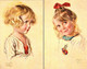 ART DÉCO / JUGENDSTIL - ENFANT / CHILD : 2 CARTES POSTALES / 2 POSTCARDS - SIGNED : MAXIM TRÜBE ~ 1910 - '915 (aj272) - Trübe, Maxim