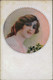 2 MONESTIER SIGNED 1910s POSTCARDS - WOMAN - SERIE 880 (2698) - Monestier, C.