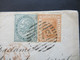 Italien 1869 Michel Nr.16 Und Nr.28 Bagnara Calabra - Moirans Roter K2 Italie Grenoble Umschlag Mit Nummernstempel 853 - Poststempel