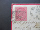 Italien 1873 Michel Nr.20 Torino  - Yenne Roter K2 Italie Chambery Umschlag Nummernstempel 189 Zierumschlag / Roter Rand - Marcophilie