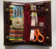 Trousse De Voyage Complete En Cuir Couture - Dentelles Et Tissus