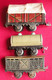 3 Wagons Dont 2 Bing Bestiaux & Citerne 1 Bâché Sans Marque Pour  Train électrique Dans Leur Jus Tôle Lithographiée - Wagons Marchandises