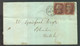 GB One Penny Red Stamps Plate # 90 On Cover WC/24 Duplex Cancellation Oct 31, 1867 With BERKELY Delivery Postmark - Briefe U. Dokumente