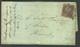 GB One Penny Red Stamp On Cover Duplex 131 Bar Cancellation Jun C 16 X 1854 With HAWICK Delivery Postmark - Cartas