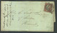 GB One Penny Red Stamp On Cover Duplex 131 Bar Cancellation Jun C 16 X 1854 With HAWICK Delivery Postmark - Briefe U. Dokumente