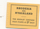 Rhodesia & Nyasaland – 4 Stamp 3d – MNH – Rhodes Grave Matopos - Nyasaland (1907-1953)