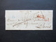 Frankreich 1808 Oder 1838 ?? Roter Ovaler Stempel Autriche P. Huningue Roter L2 Mant.... Faltbrief Mit Inhalt - Marques D'entrées