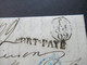 Frankreich 1829 Paris Und London Stempel L1 Port - Paye Und 60 P.P. J Faltbrief Mit Viel Inhalt! - Entry Postmarks