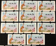 LUNAR NEW YEAR OF THE TIGER ATM LABELS - NAGLER MACHINE PRINT 2 VALUES-50AVOS & 1PAT X 10 EACH. - Automaten
