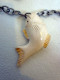 Collana Metal Con Ciondolo Pesce Lunghezza Chiusa 29 Cm  Bigiotteria  Vintage - Collane/Catenine