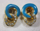 Orecchini Strass Bigiotteria  Vintage H 1,8 Cm - Earrings