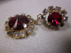 Orecchini Strass  Bigiotteria  Vintage H 4 Cm - Boucles D'oreilles