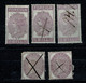Ref 1535 - GB 5 X Inland Revenue & Foreign Bill Stamps - Revenue Fiscal Cinderella - Fiscale Zegels