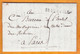 1800 -  Marque Postale 20 IS SUR TILLE, Côte D'Or Sur Lettre  Pliée De TIL CHATEL Vers PARIS - Forges - 1801-1848: Précurseurs XIX