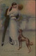 MONESTIER SIGNED 1910s POSTCARD - COUPLE KISSING & DOG - SERIE 882 ( 2797/2) - Monestier, C.