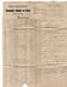 VP19.364 - 1869 - Lettre / Bordereau - Banque & Recouvrements PARRAU Père & Fils à TOULOUSE Pour LAVELANET - Banque & Assurance